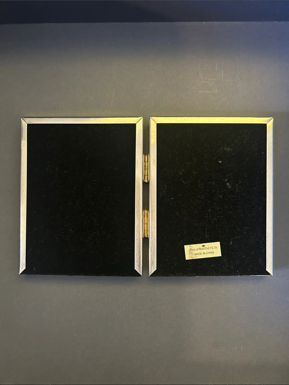2 silver Plated Photo Frames Philip Whitney Ltd. 2 1/2”x 3 1/2 “ & Beltrami 4X6”